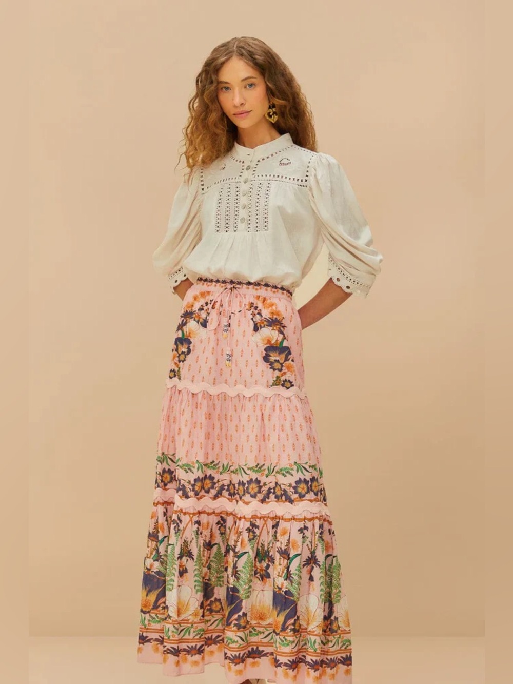Farm Rio: Pink Dream Garden Maxi Skirt DT